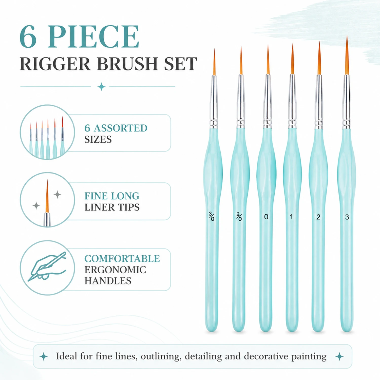 Juego de 6 pinceles de pintura - Detailing Brush Set reseña y precio